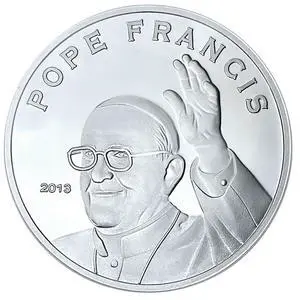 The Catholic Church Pope Francis 2013 Souvenir Coin Gold/Silver Commemorative Gifts Collectible Medals Challenge Coins (Silver)