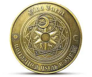 Lucky coin Tarot Constellation Collectible Coin Souvenirs Gift Sun Moon Divination Challenge Coin