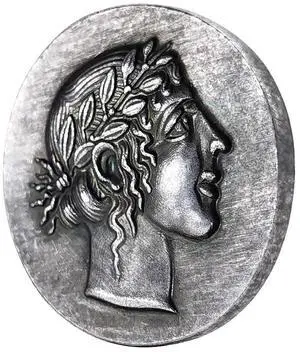 Apollo Lion Ancient Greece Coins Replica Coin Tetradrachm Vintage accessories Silver-Plated for Hobbies 29mm