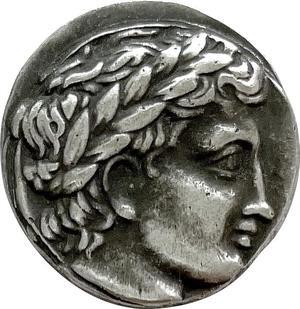 Apollo Kithara Ancient Greece Coins Replica Coin Tetrobol Vintage Silver-Plated for Hobbies 21mm