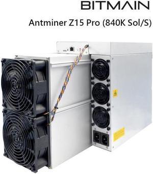 New Bitmain Antminer Z15 Pro ZEC ASIC Mining 840ksol/s Hashrate 2560W Power Consumption ZEC Miner Power Supply Included Best Profitable ZEC Miner