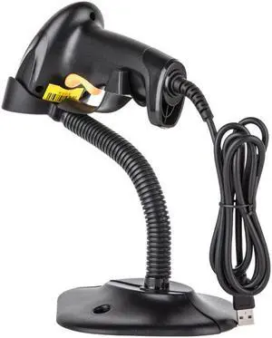 Handheld USB Barcode Laser Scanner 1D/2D Automatic QR Code Reader with Stand 2.4GH Wireless