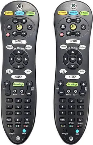 2 Pack Replacement Remote Control for AT&T S20 | Compatible with TVs, Cable Boxes & Audio Devices | Universal Entertainment Remote | Easy Setup 2 Pack Replacement Remote Control for AT&T S20 | Compatible with TVs, Cable Boxes & Audio Devices | Universal Entertainment Remote | Easy Setup