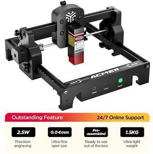 ACMER S1 Portable Laser Engraver for Beginner Wood Engraving Mini Machine for DIY Crafting Glass, Leather, Engraving Area 5.1"x5.1",Laser Class 4 (S1 6W)