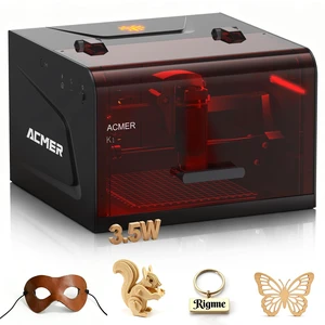 ACMER K1 3.5W Enclosed Laser Engraver, 150 x 150mm Desktop Laser Cutter, USB, LightBurn Compatible ACMER K1 3.5W Enclosed Laser Engraver, 150 x 150mm Desktop Laser Cutter, USB, LightBurn Compatible