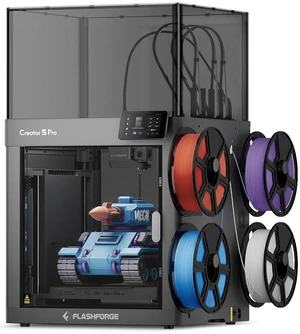 FLASHFORGE Creator 5 Pro 4-Toolhead Enclosed Multi-Color 3D Printer, 256 x 256 x 256mm, 65°C Heated Chamber FLASHFORGE Creator 5 Pro 4-Toolhead Enclosed Multi-Color 3D Printer, 256 x 256 x 256mm, 65°C Heated Chamber
