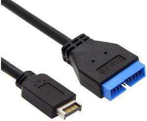 Jimier USB 3.1 Front Panel Header to USB 3.0 20Pin Header Extension Cable 20cm for ASUS Motherboard UC-052