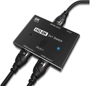 HDMI 2.1 Ultra HD 8K High Speed 48Gbps Directional Switch Only 2in 1out 8K@60Hz 4K@120Hz Splitter Converter Compatible with Xbox PS5 Projectors Monitors HDMI 2.1 Ultra HD 8K High Speed 48Gbps Directional Switch Only 2in 1out 8K@60Hz 4K@120Hz Splitter Converter Compatible with Xbox PS5 Projectors Monitors