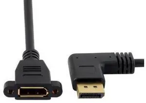 HKCY DP-015-LE DisplayPort Display Port Male to Female 90 Degree Left Down Angled Extension Cable HKCY DP-015-LE DisplayPort Display Port Male to Female 90 Degree Left Down Angled Extension Cable
