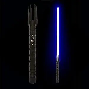 Lightsaber Heavy Dueling Metal Handle Force FX Lightsaber LED USB Rechargeable Light Sabers For Adults And Kids BlackHandle---blueLight