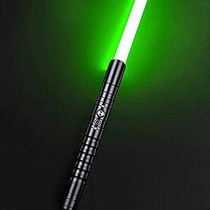 Lightsaber, Children'S Toy Sword Parent-Child Lightsaber Glowing Sword With Black Metal Hilt, 11 Color Changing Lighting, Sound Effects Ideal For Adult Kids Toys Light Saber BlackHandle--greenLight
