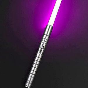 Lightsaber, Children'S Toy Sword Parent-Child Lightsaber Glowing Sword With Black Metal Hilt, 11 Color Changing Lighting, Sound Effects Ideal For Adult Kids Toys Light Saber BlackHandle