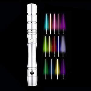 Lightsaber, 16 Kinds Of Led Colors Can Be Changed, Usb Rechargeable Metal Lightsaber RGB SilverHandle