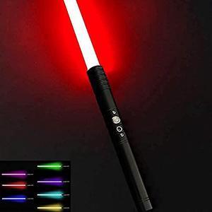 Lightsaber, Children's Toy Sword With Metal Handle, 7-Color LED Light, Lightsaber Toy For Boys or Adults BlackHandle