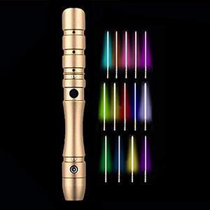 Lightsaber, 16 Kinds Of Led Colors Can Be Changed, Usb Rechargeable Metal Lightsaber RGB GoldenHandle