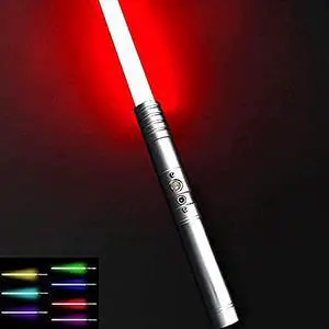 Lightsaber, Children's Toy Sword With Metal Handle, 7-Color LED Light, Lightsaber Toy For Boys or Adults SilverHandle