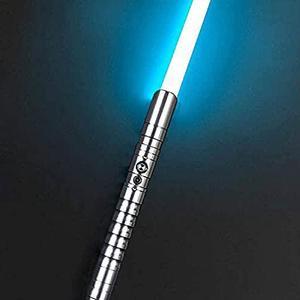 Lightsaber, Children'S Toy Sword Parent-Child Lightsaber Glowing Sword With Black Metal Hilt, 11 Color Changing Lighting, Sound Effects Ideal For Adult Kids Toys Light Saber SilverHandle-iceBlueLight