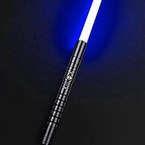 Lightsaber, Children'S Toy Sword Parent-Child Lightsaber Glowing Sword With Black Metal Hilt, 11 Color Changing Lighting, Sound Effects Ideal For Adult Kids Toys Light Saber BlackHandle-blueLight