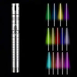 Light Sabers Adult Lightsaber Darth Maul Force Fx Sound Of Metal Sabre Real Neo Pixel Sabres Dueling Anakin SilverGrayHandle