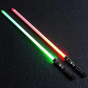 Children'S Toy Lightsaber, 2 Lightsabers, 7 LED Colors Can Be Changed, Including Lightsaber Connector 001Black