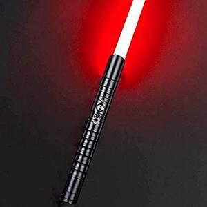 Lightsaber, Children'S Toy Sword Parent-Child Lightsaber Glowing Sword With Black Metal Hilt, 11 Color Changing Lighting, Sound Effects Ideal For Adult Kids Toys Light Saber BlackHandle-redLight