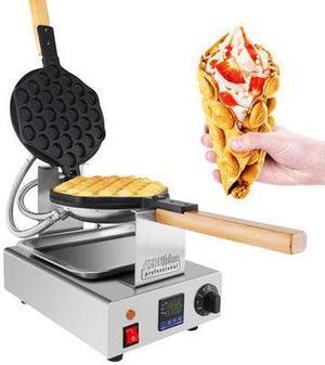 Bubble Waffle Maker | Egg Waffle Maker | Professional Rotated Machine | Improved Digital Thermostat