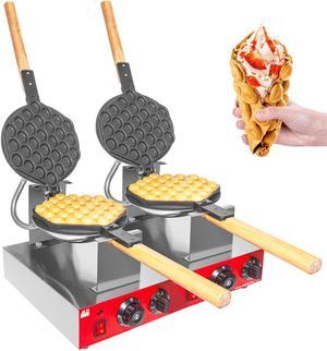 Bubble Waffle Maker | Egg Waffle Machine | Electric Bubble Waffle Iron | 2 Hexagon Shaped Waffles