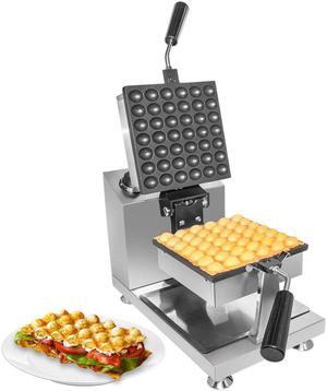 Bubble Waffle Maker | Square-Shaped Bubble Waffle Iron | Improved Thermostat | Manual | Nonstick