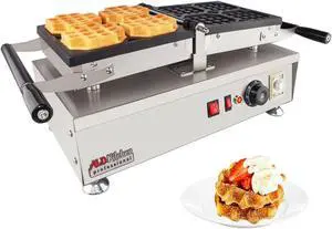 AP-454 Belgian Waffle Iron | Swing Type | 4 Pcs | Professional Use | Nonstick Plates