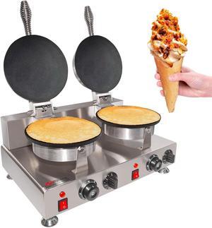 AP-603 Waffle Cone Maker | Commercial Double Waffle Roll Maker | Stainless Steel | Nonstick Coating | 2kW