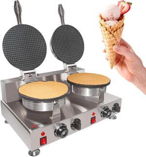 AP-602 Waffle Cone Maker | Commercial Double Ice Cream Cone Maker | Stainless Steel | Nonstick Coating | 2kW