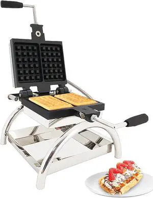 AP-31 Square Shape Waffle Iron | Rotating Belgium Waffle Maker | 2 Waffles | Nonstick Coating