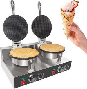 GR-XCXG2 Waffle Cone Maker | Commercial Double Ice Cream Waffle Cone Maker | Stainless Steel | Nonstick Coating
