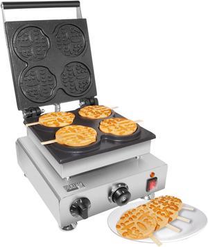 ALDKitchen Waffle Stick Maker | 4 Round-Shaped Waffles | Stainless Steel