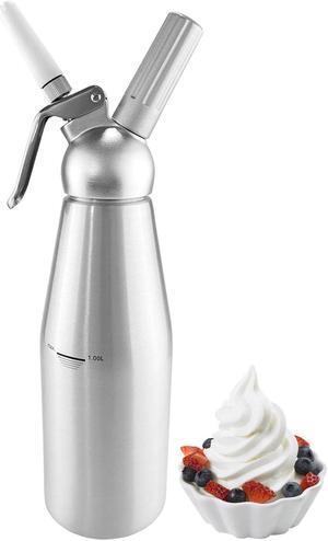 AC_CWA10 GorillaRock Whipped Cream Dispenser | 1L Cream Whipper | + 3 Decorating Nozzles