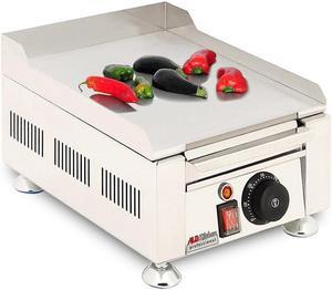 ALDKitchen Flat Top Griddle | Teppanyaki Grill with Single or Dual Thermostat | Manual | Stainless Steel