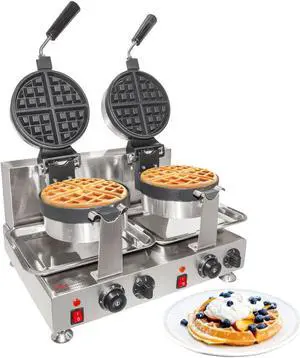 Belgian Waffle Maker | 360° Rotating Mechanism | Round-Shaped Waffles | Stainless Steel