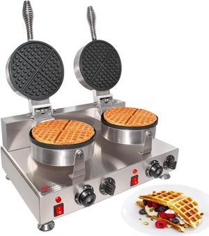 Belgian Waffle Maker | Cone Maker and Waffle Iron | Round-Shape Thin Waffles | Stainless Steel