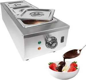 Chocolate Fondue Machine | Stainless steel Professional Melter with Water-Heating System | Manual