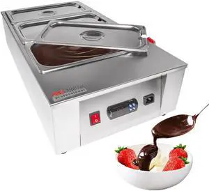 Chocolate Fondue Machine with Digital Control | Professional Chocolate Melter | Stainless Steel
