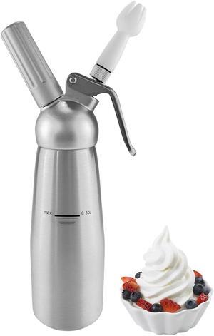 GorillaRock Whipped Cream Dispenser | 0.5 L Cream Whipper | + 3 Decorating Nozzles
