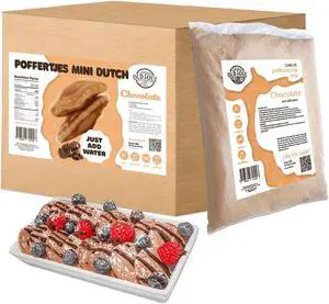 OldSoul Poffertjes Waffle Mix | Chocolate & Vanilla Flavour | Mini Dutch Pancakes Dough Mix | 30 lbs | 4200 Mini Pancakes