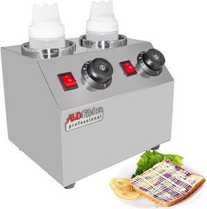AP-311S Sauce Dispenser Commercial | Electric Sauce Heater | 2-Head Sauce Warmer | Stainless Steel