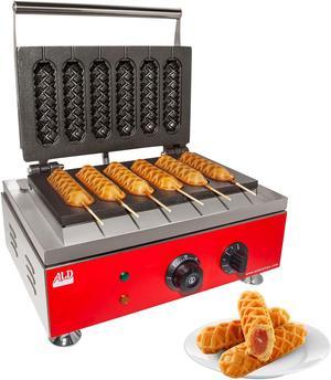 AR-EG6X Hot Dog Waffle Maker | 6 Corn Dogs | Commercial Waffle Iron