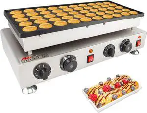 Poffertjes Maker | Mini Dutch Pancakes Iron | Nonstick | 110V | 50 Pcs