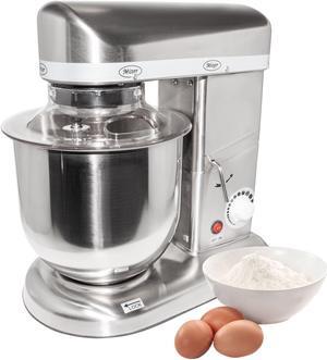GR-302 Food Mixer | Commercial Mixer with Dough Hook, Wire Whip & Beater | Stainless Steel | 7L