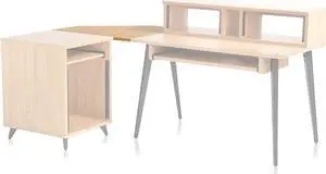 Elite Furniture Series Corner Desk Section in Natural Maple Matte Finish