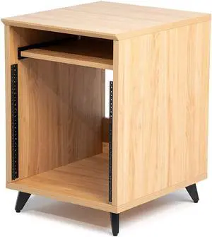 Elite Furniture Series 10U Studio Rack Table in Natural Maple Matte Finish