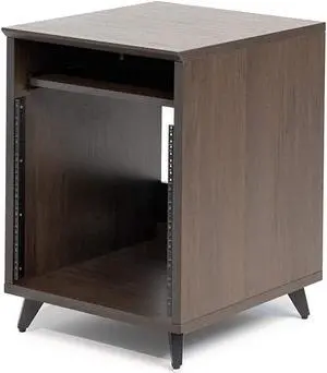 Elite Furniture Series 10U Studio Rack Table in Dark Walnut Finish
