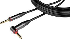Gator Cableworks Headliner Series 30 Foot Straight to Right Angle Quiet Connect Instrument Cable - GCWH-INS-30RAQT